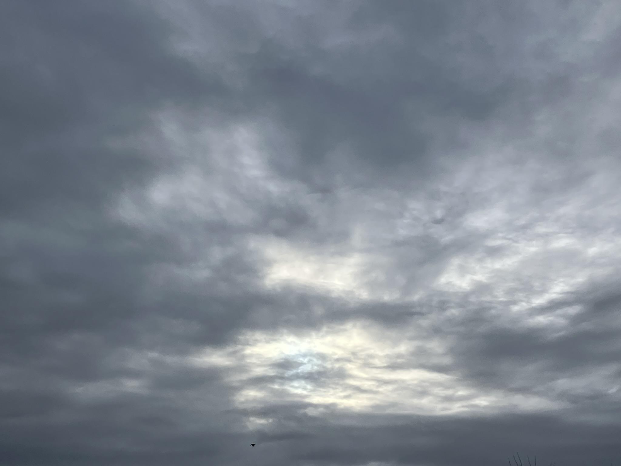Partial solar eclipse ... behind clouds